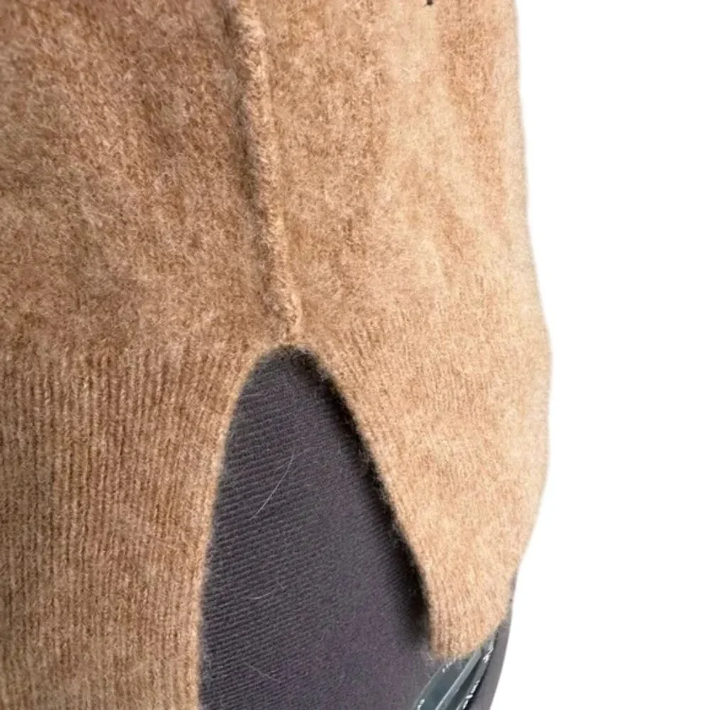 The Group by Babaton tan ribbed turtleneck cashmere sweater size M - Picture 3 of 10